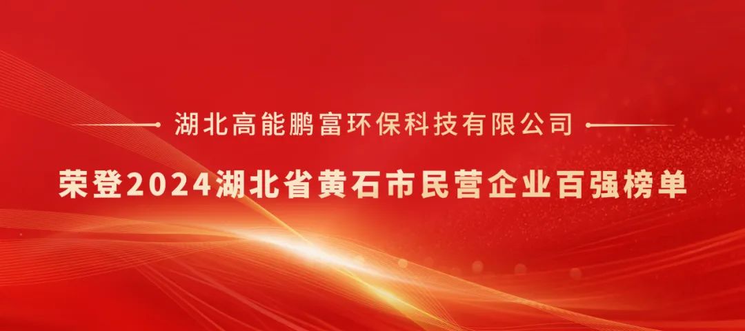 高能鹏富荣登2024黄石市民营企业百强榜单