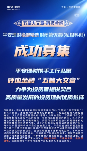 号外！平安理财携工行私人银行推出科技金融主题产品