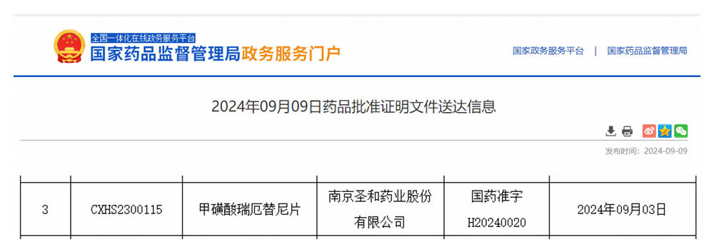 圣和药业1类创新药圣瑞沙®新适应症获批 太美医疗科技数智产品及服务全面助力