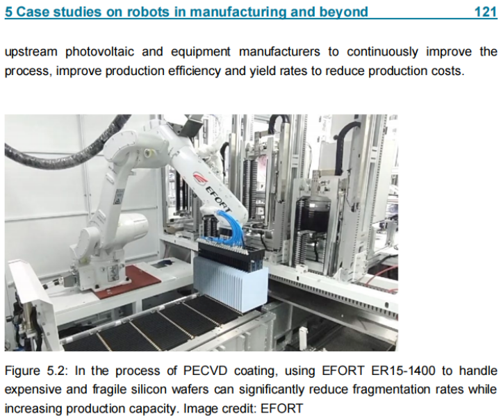 埃夫特光伏插片案例被收录于IFR《2024世界机器人报告》
