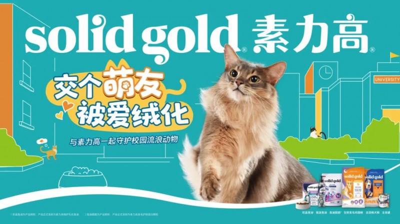 Solid Gold素力高携手西安交通大学仙交猫猫社团，举办“交个萌友，被爱绒化”校园公益活动！